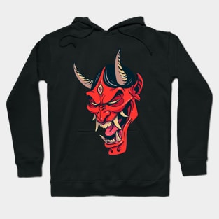 Hannya oni mask cartoon Hoodie